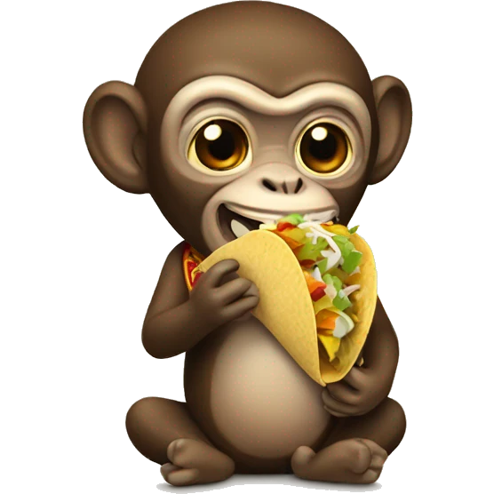 Monkey eating taco emoji