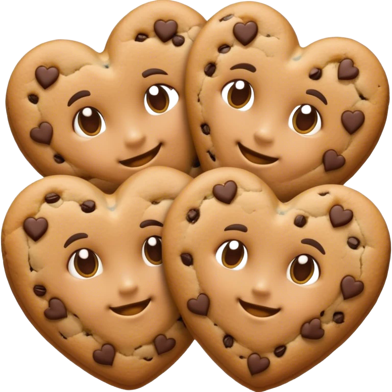 Cookie heart twins  emoji