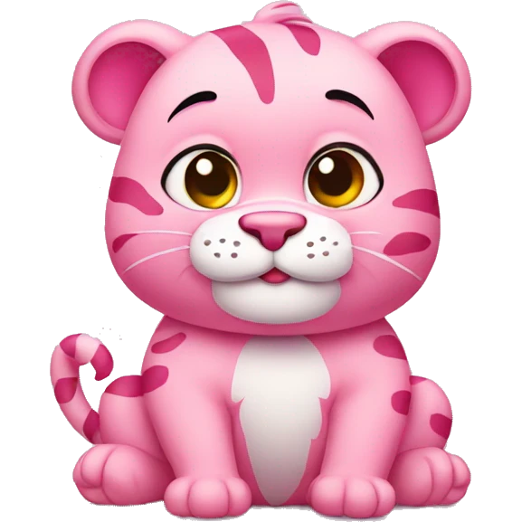 cute chubby Pink panther emoji