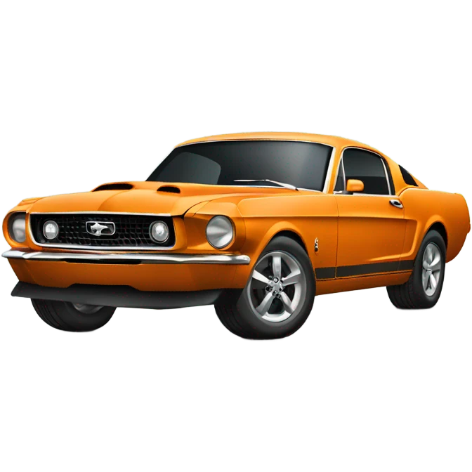 Orange Ford mustang emoji