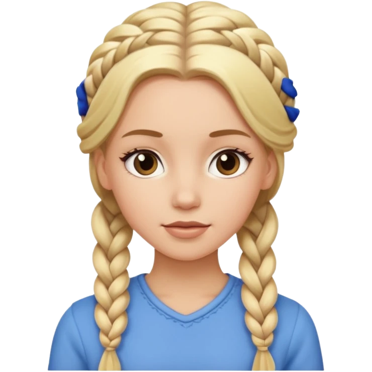 white girl 10 blonde braids full braided hair  emoji