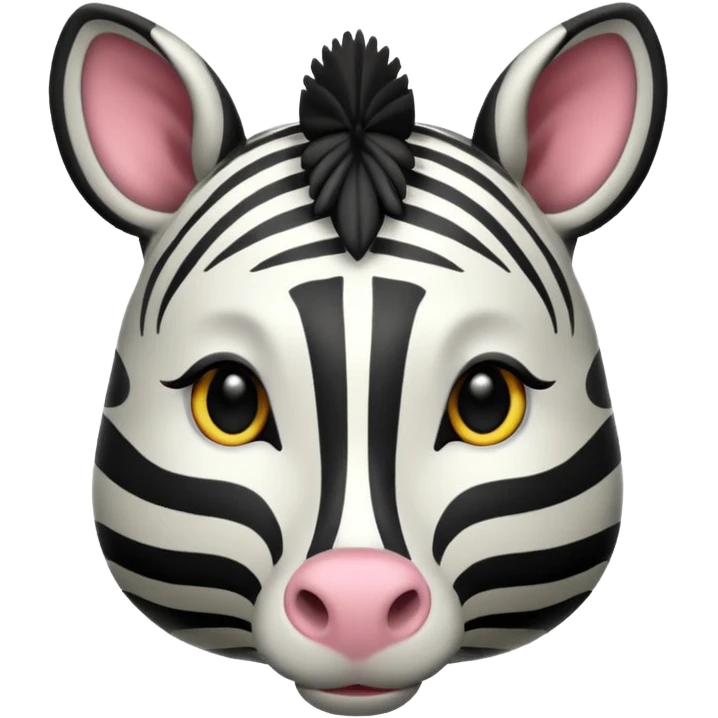 Zebra face should be facing the front emoji
