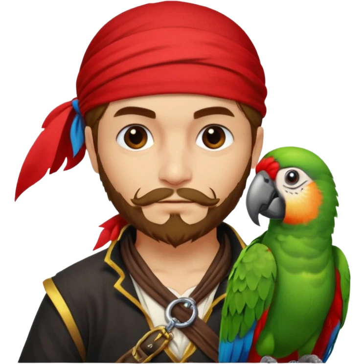pirate and parrot emoji