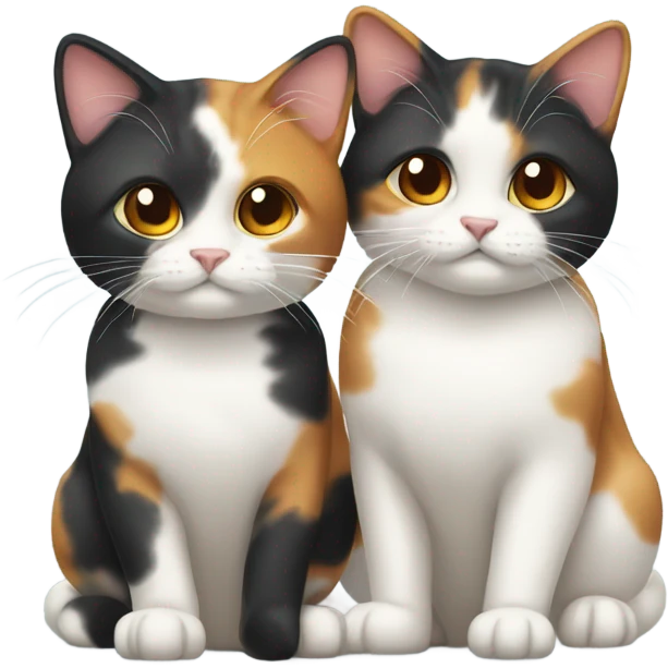 Two calico cats emoji