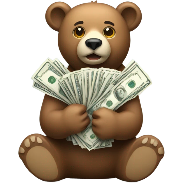 Bear with money emoji
