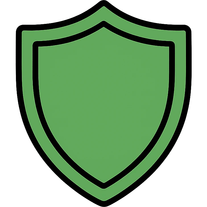 green shield icon with color outline emoji