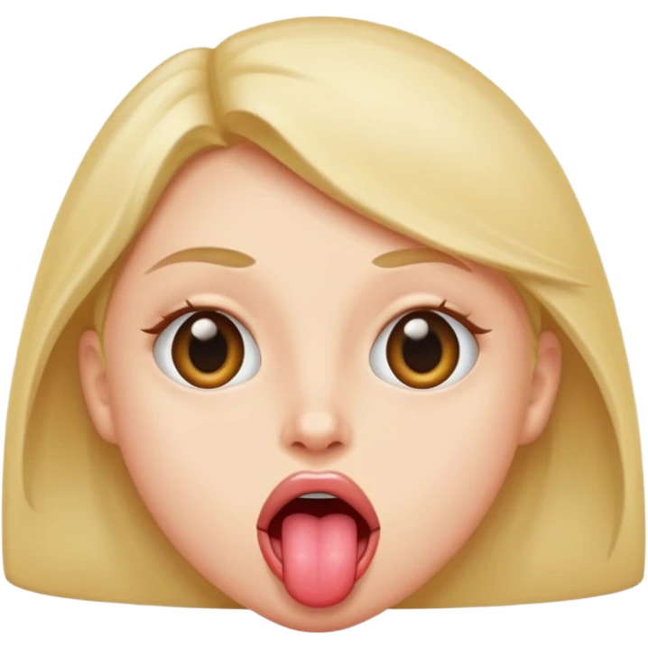 Tongue out eyes wide emoji