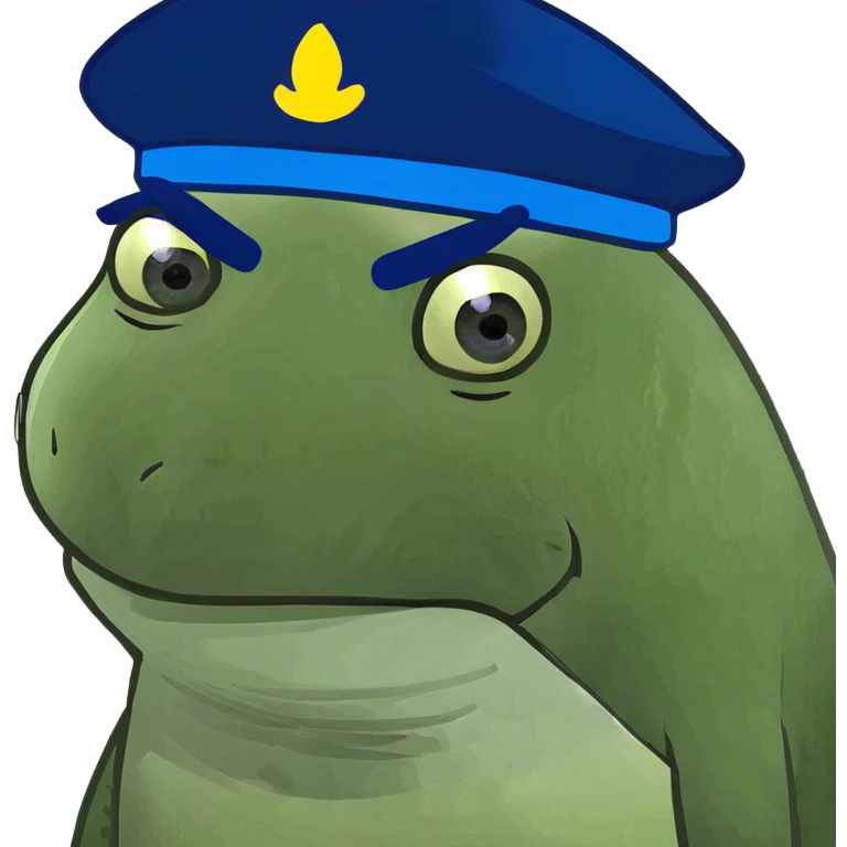Turtle with frowny face  emoji