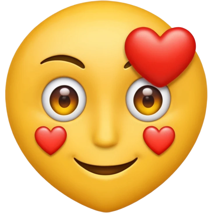 Emoji with only one eye. In place  of eye , there is ❤️ emoji