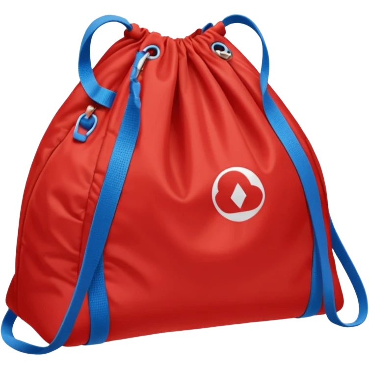 sac de sport rouge sans motif emoji