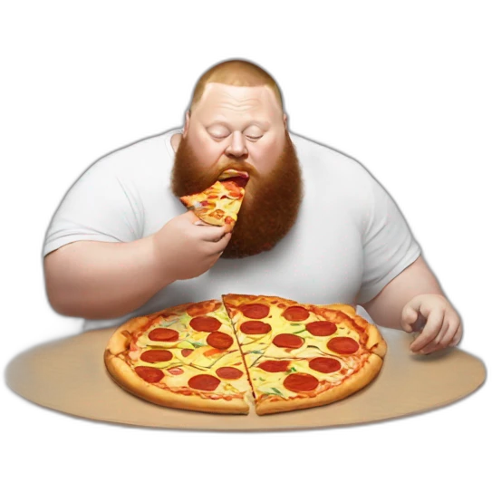 action Bronson eating pizza emoji
