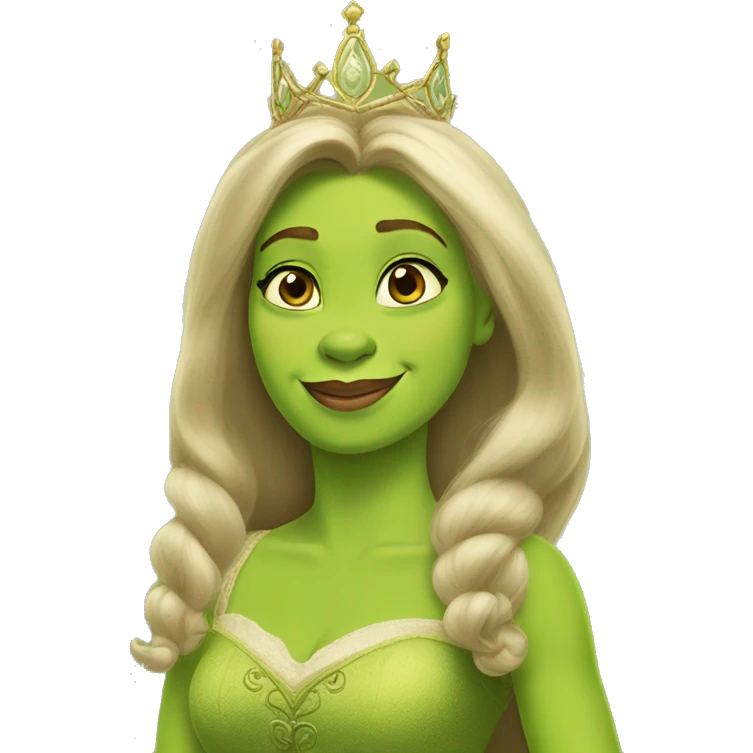 Shrek as a Disney princess emoji