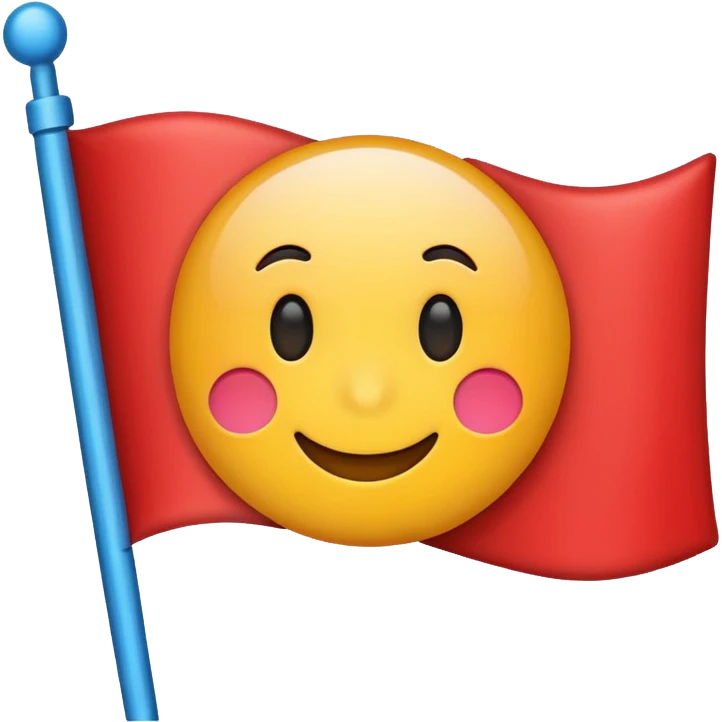 une emoticone avec un drapeau pour dire win emoji