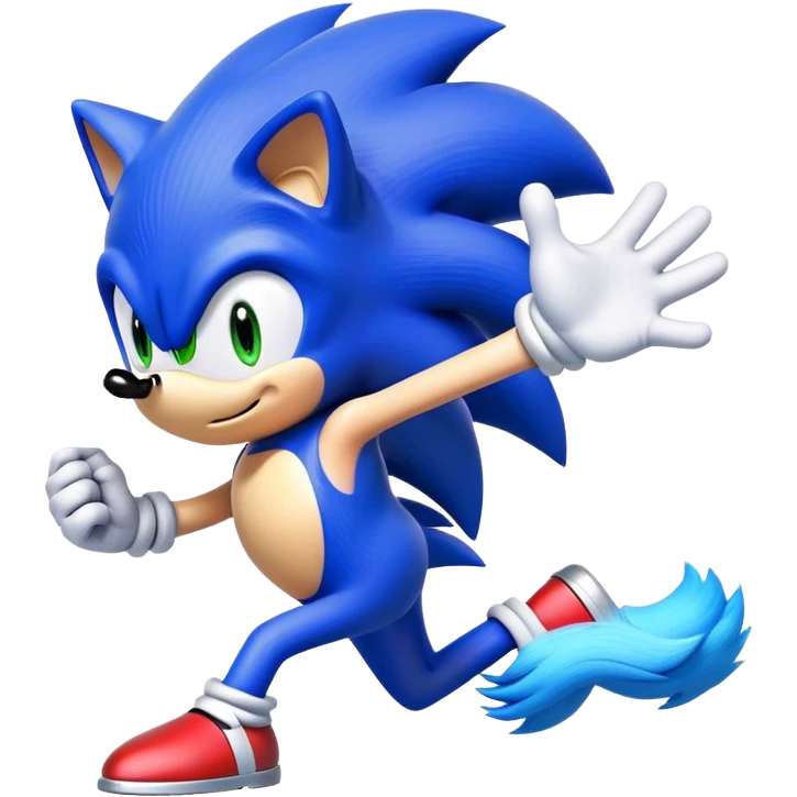 Sonic moving from left to right emoji