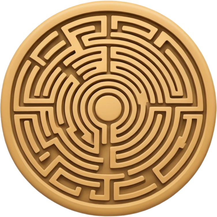 round maze sand color emoji