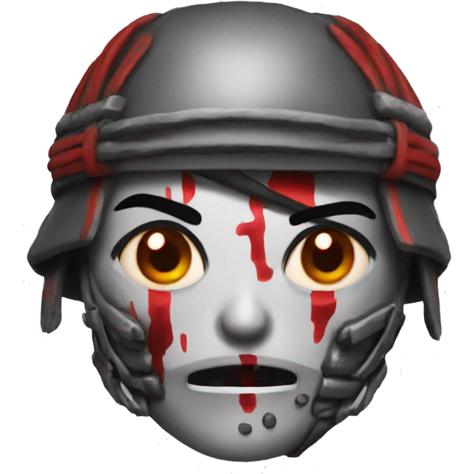 Zombie red samouraï  emoji