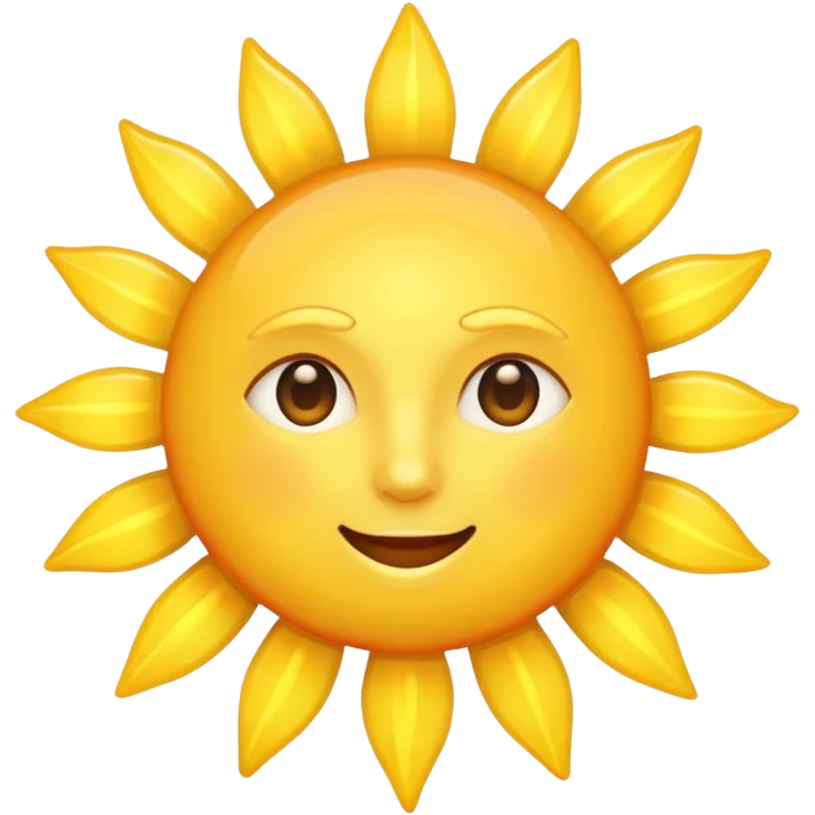 Sun, no face emoji