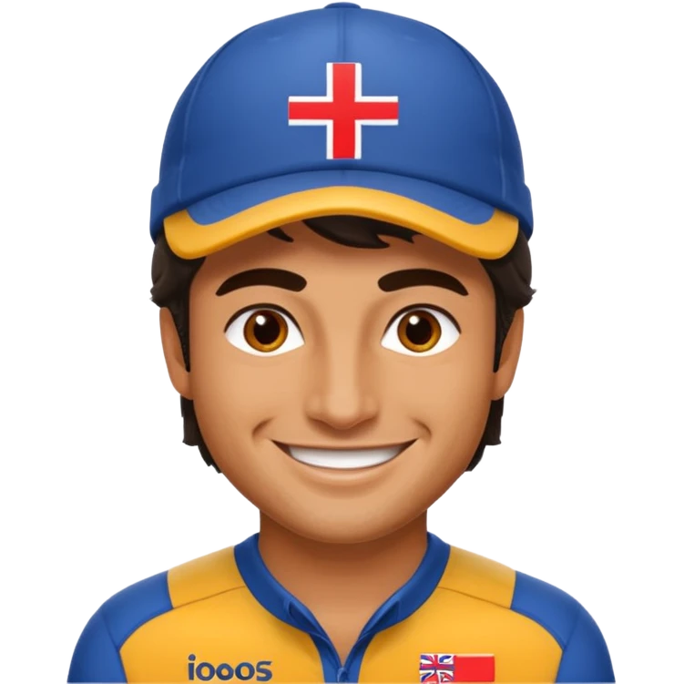 Carlos Sainz William's F1 driver not wear a hat emoji
