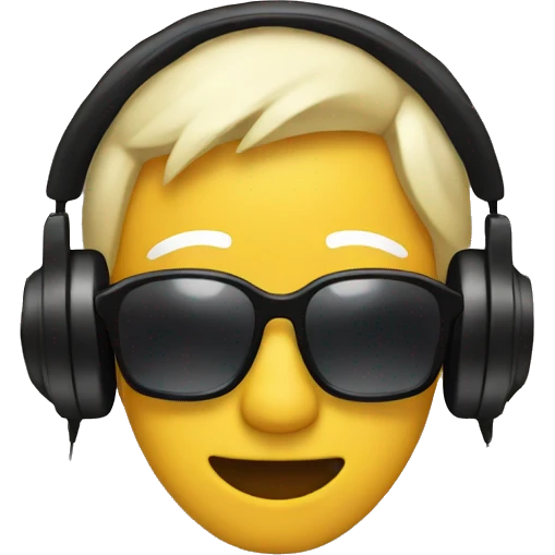 Emoji listening to music emoji