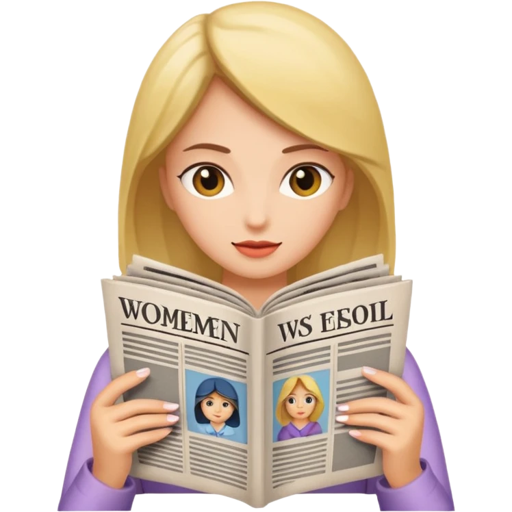 newspaper read women emoji