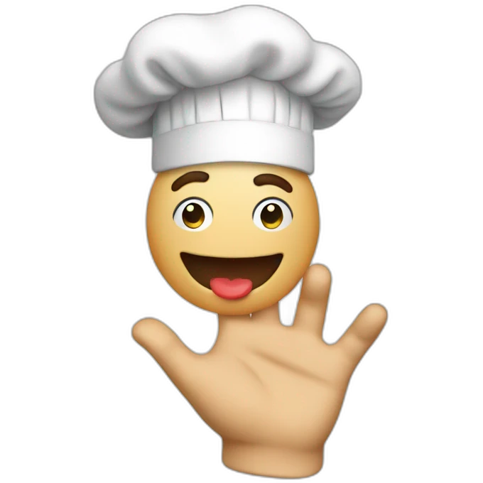 Chef hand puppet emoji