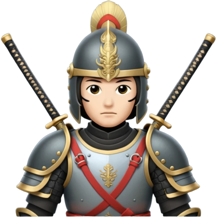 Armored noble with katana at side, kabuto helmet, stern posture. emoji