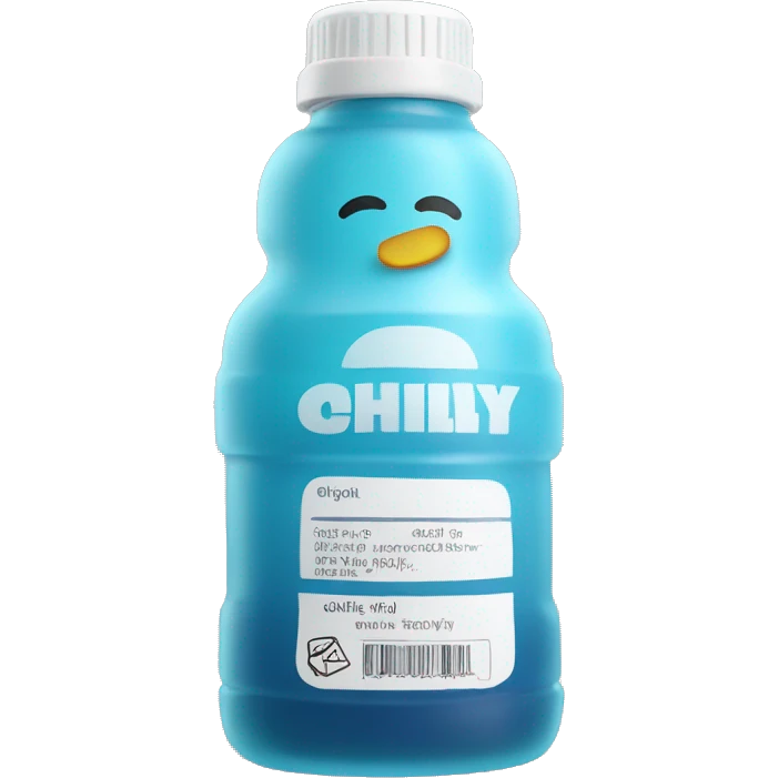 gel bottle with label that says "chilly" emoji