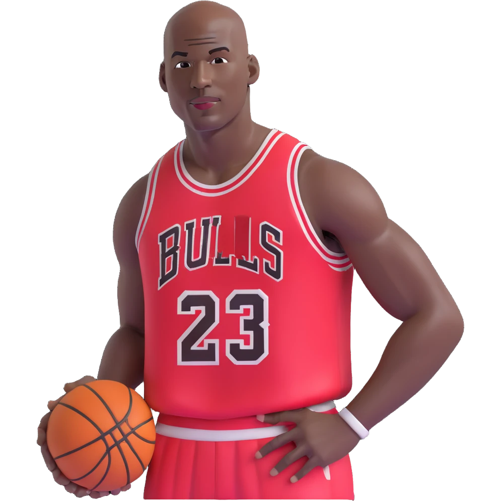 Michael Jordan Chicago Bulls basketball player upper body emoji