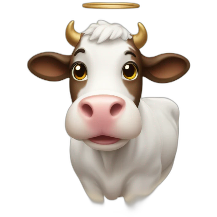 angel cow emoji