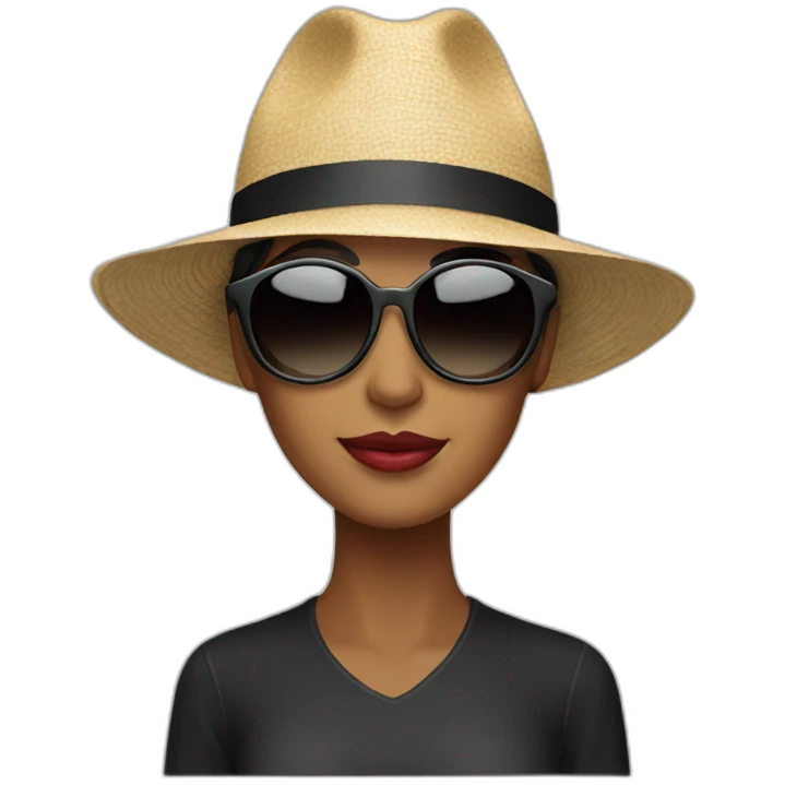 woman with hat and sunglasses emoji