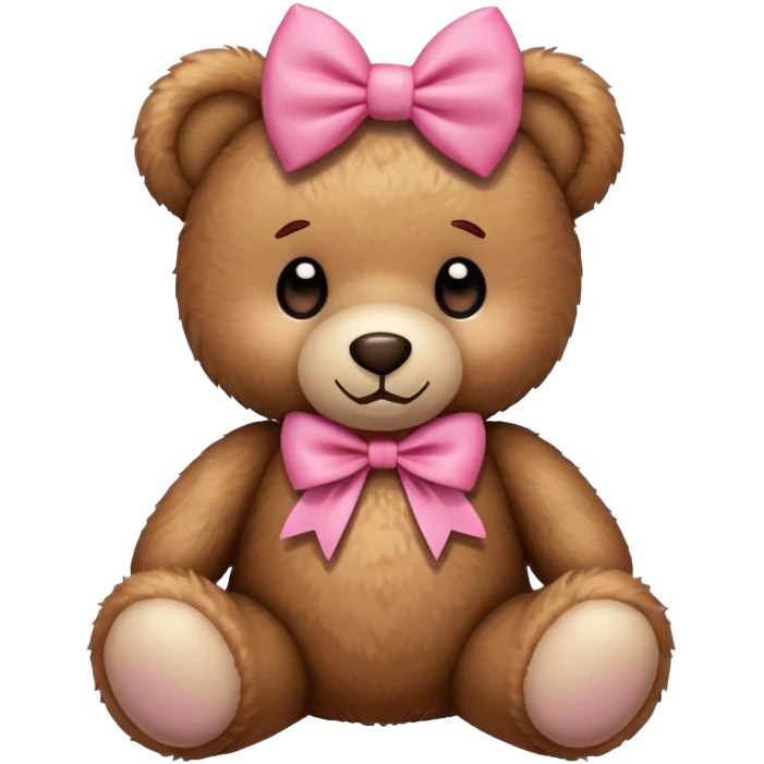 🧸ྀི bear with pink bow emoji
