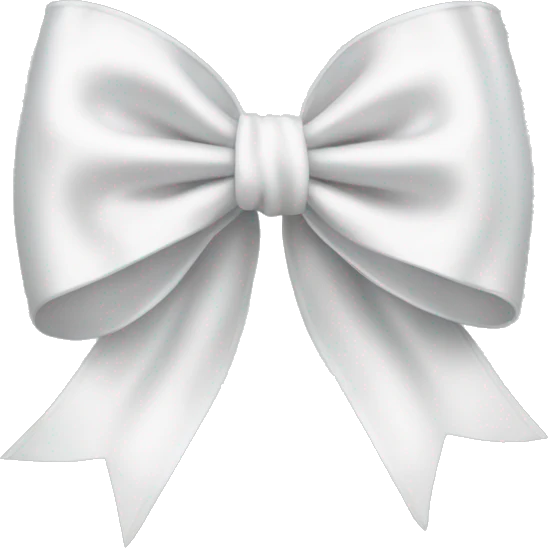 white silk bow emoji