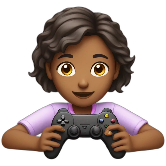 girl playing video games emoji