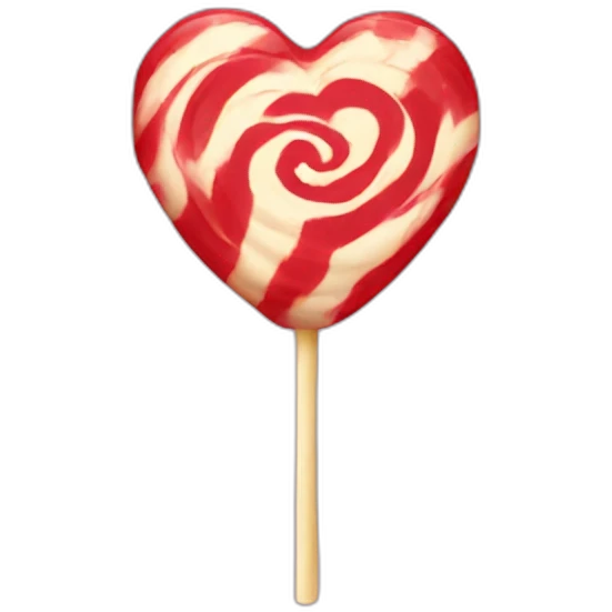 lollipop heart shape emoji