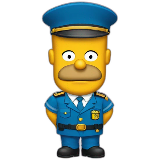 Homero Simpson vestido con uniforme de bimbo emoji