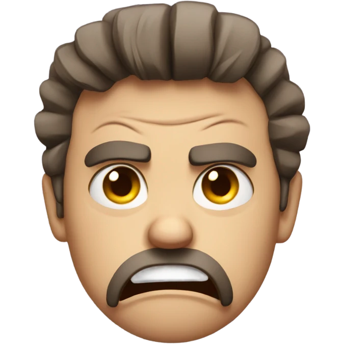Angry annoyed face emoji
