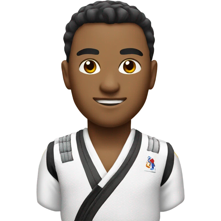 Man with Taekwondo uniform on emoji