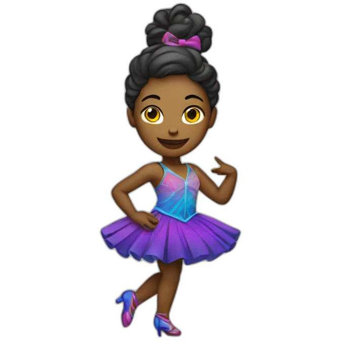 Danseuse de jazz en tenue multicolore  emoji