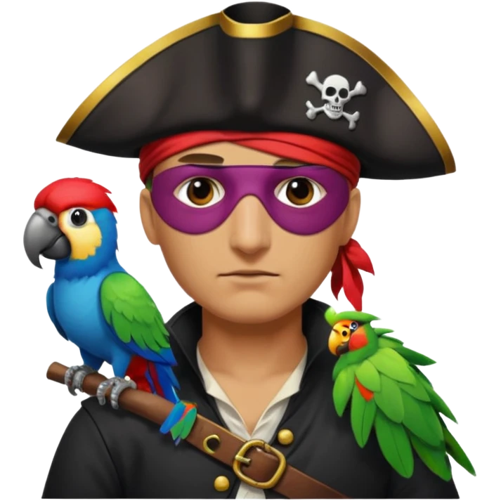 pirate and parrot emoji