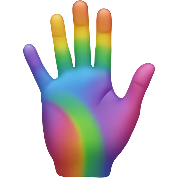 Rainbow hands emoji