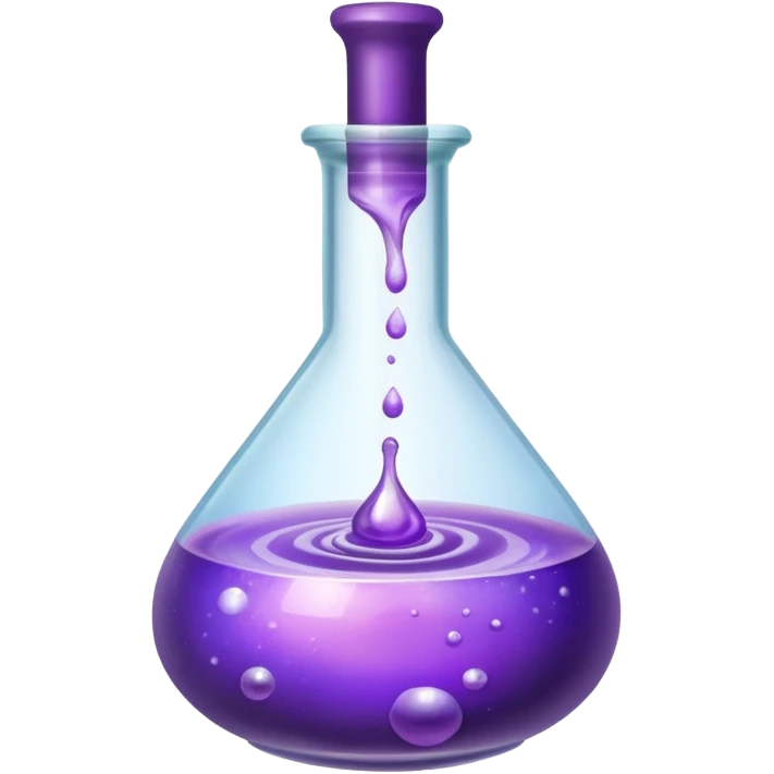 Purple Potion Bubbling in glass vial emoji