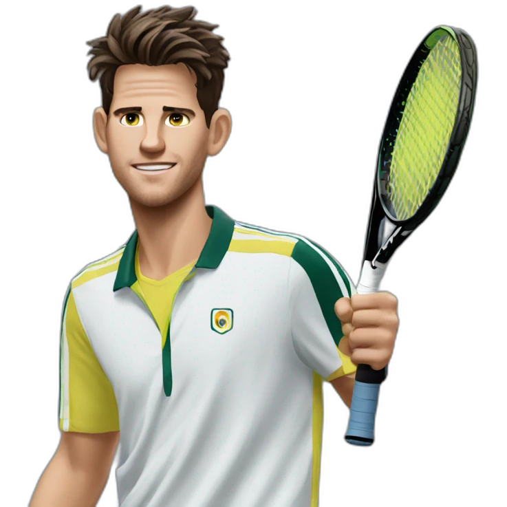 Dominic thiem rigolant emoji