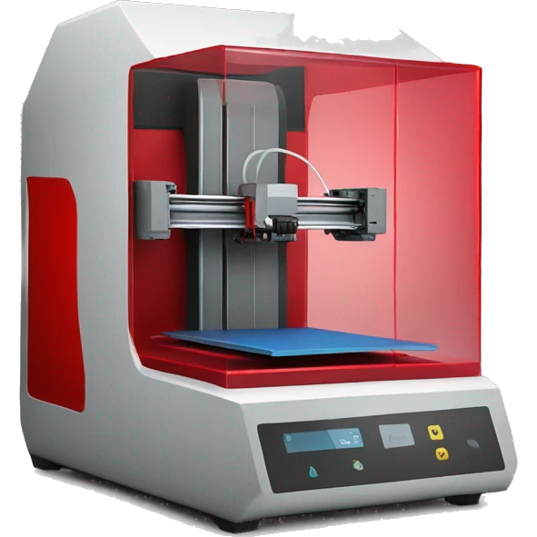 3d printer  red emoji