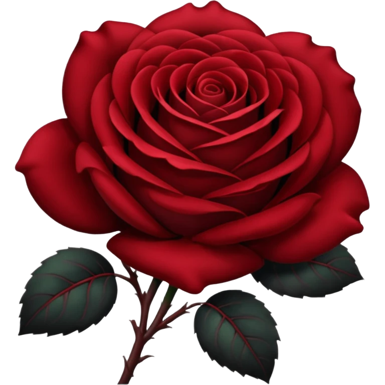 One Black rose emoji