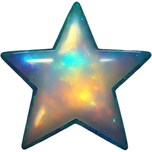 4 point star rounded corner opal, galaxi emoji