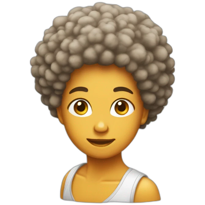 Poulet cheveux afro emoji
