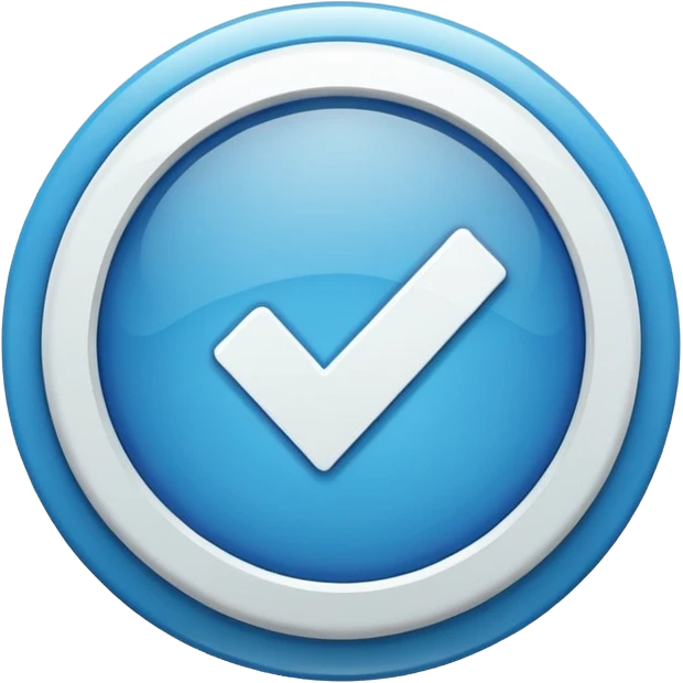 Small blue verified badge that are used in social media  emoji