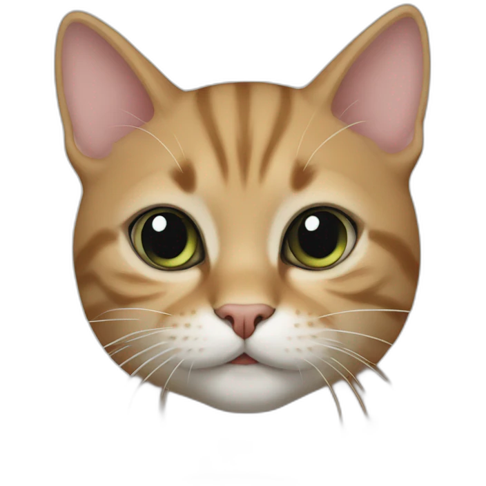 Cat over human emoji