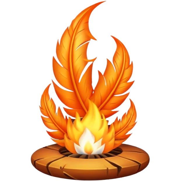 Fire and feathers emoji