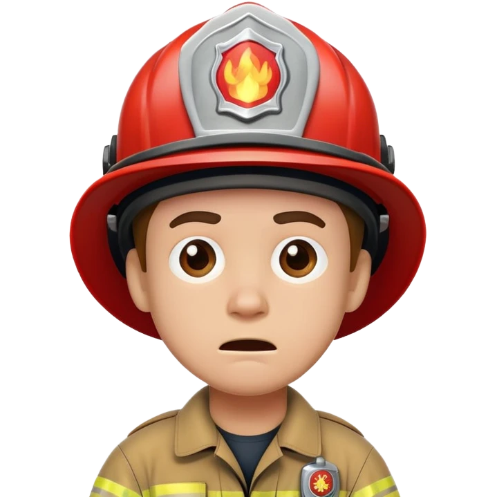 пожарный который боится огня emoji